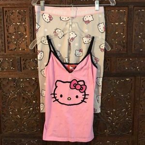 Hello Kitty tank top and capri pant pajama set